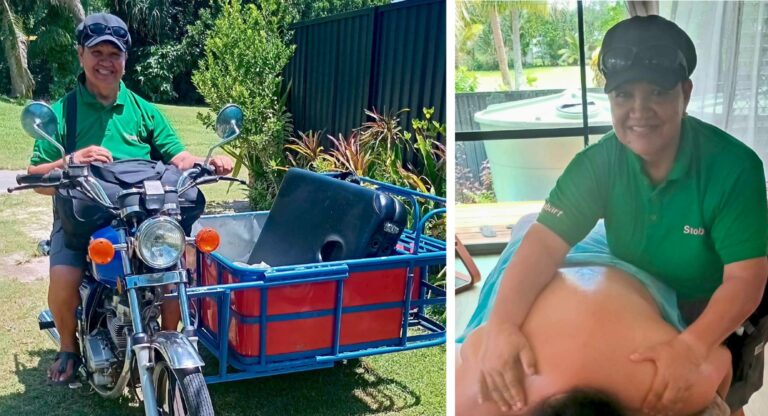 Tou Mose motorbike and massage business, Cook Islands