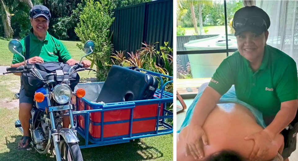 Tou Mose motorbike and massage business, Cook Islands