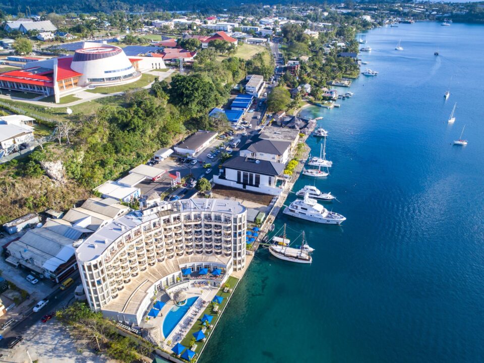 Group of hotels close to the beach and bush