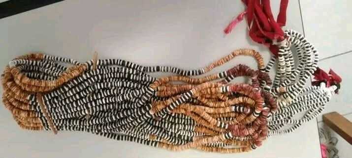 Traditional shell bead strands