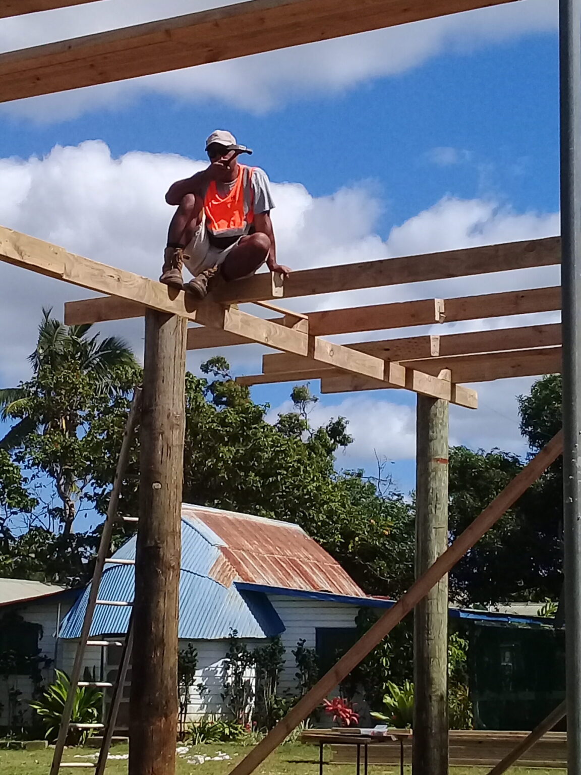 Tonga Vake I Valeta construction wooden beams