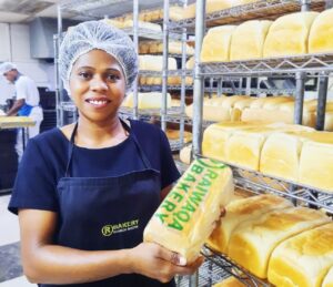 woman working in a bakery