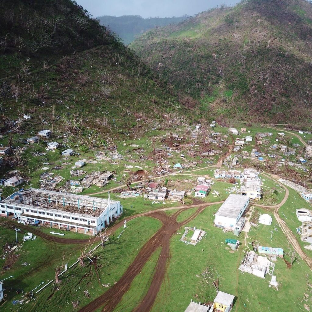 Small village built in the middle of deforestation