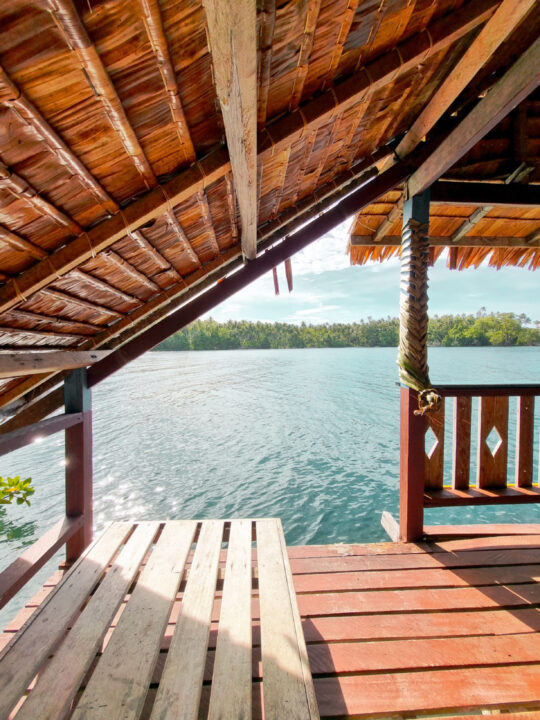 Interior lodge with ocean view Titiru Eco Lodge in Solomon Islands