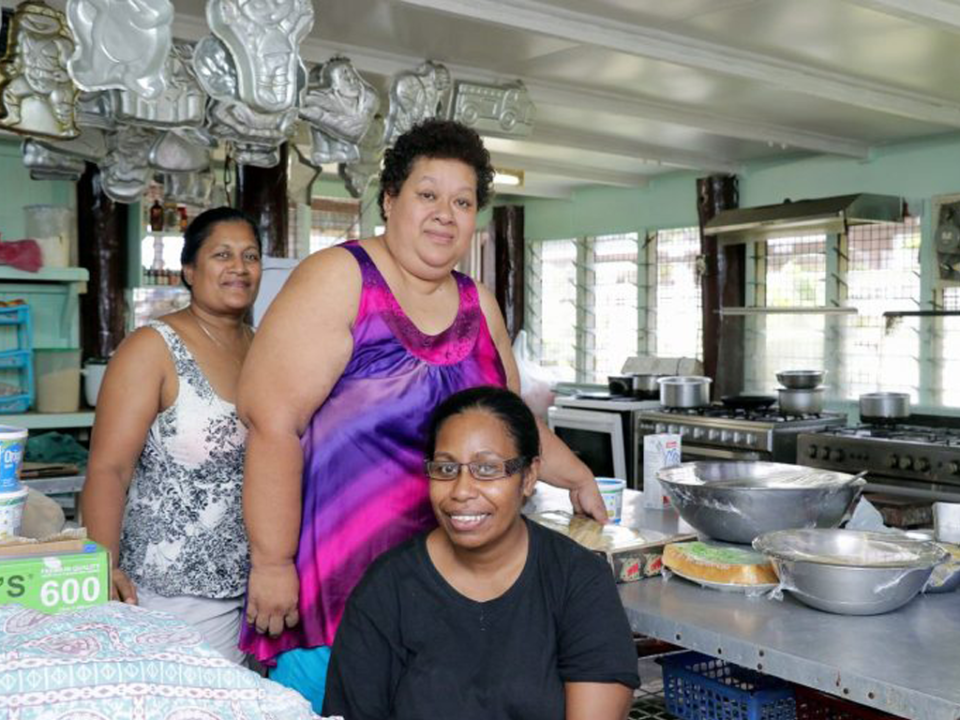 Janice Stewart Home Catering team in kitchen