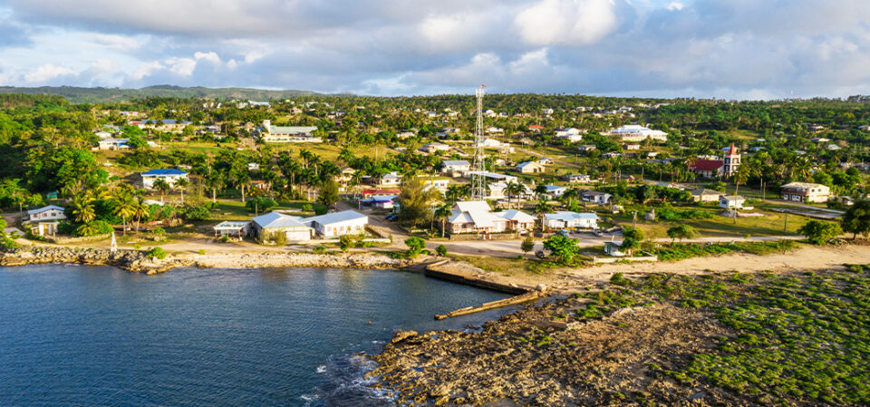 HFC Bank – Tonga Coastal Town Aerial View