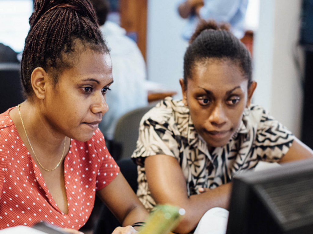 two women are fixing a small issue at BLP