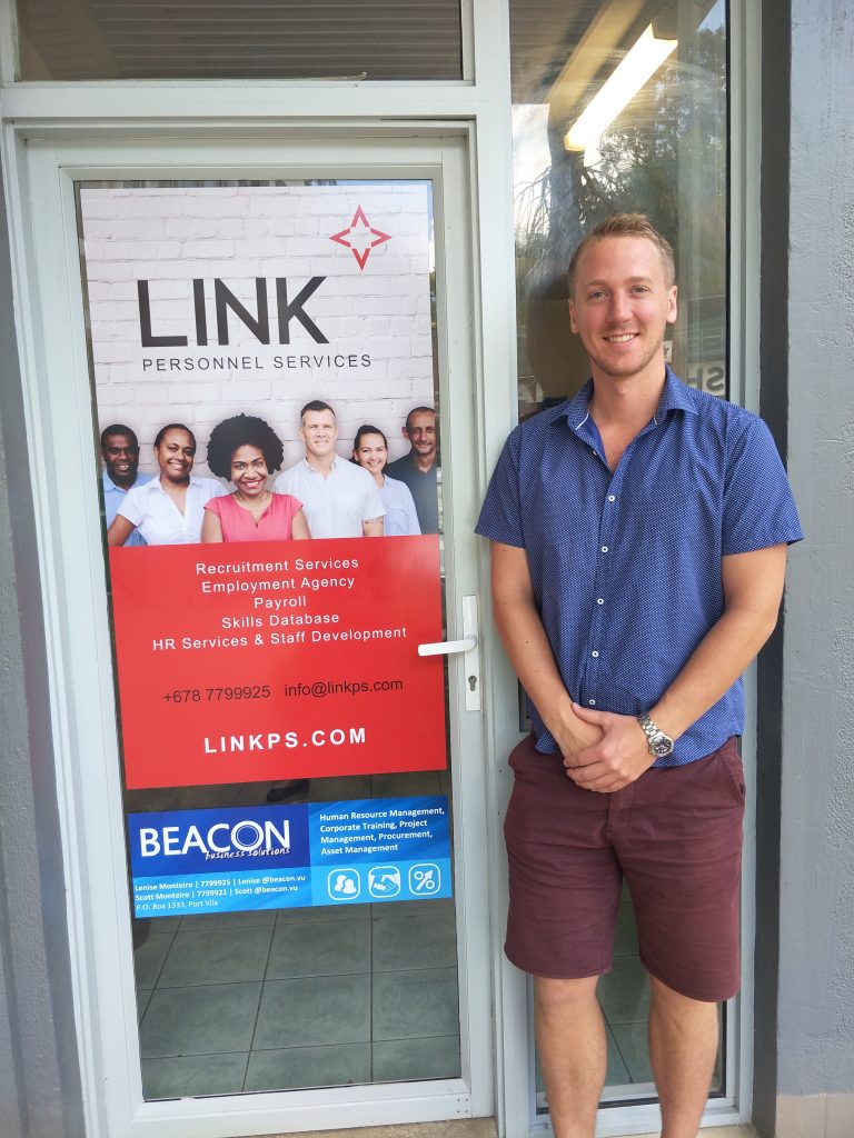 Recruitment manager promoting Link Personnel Services