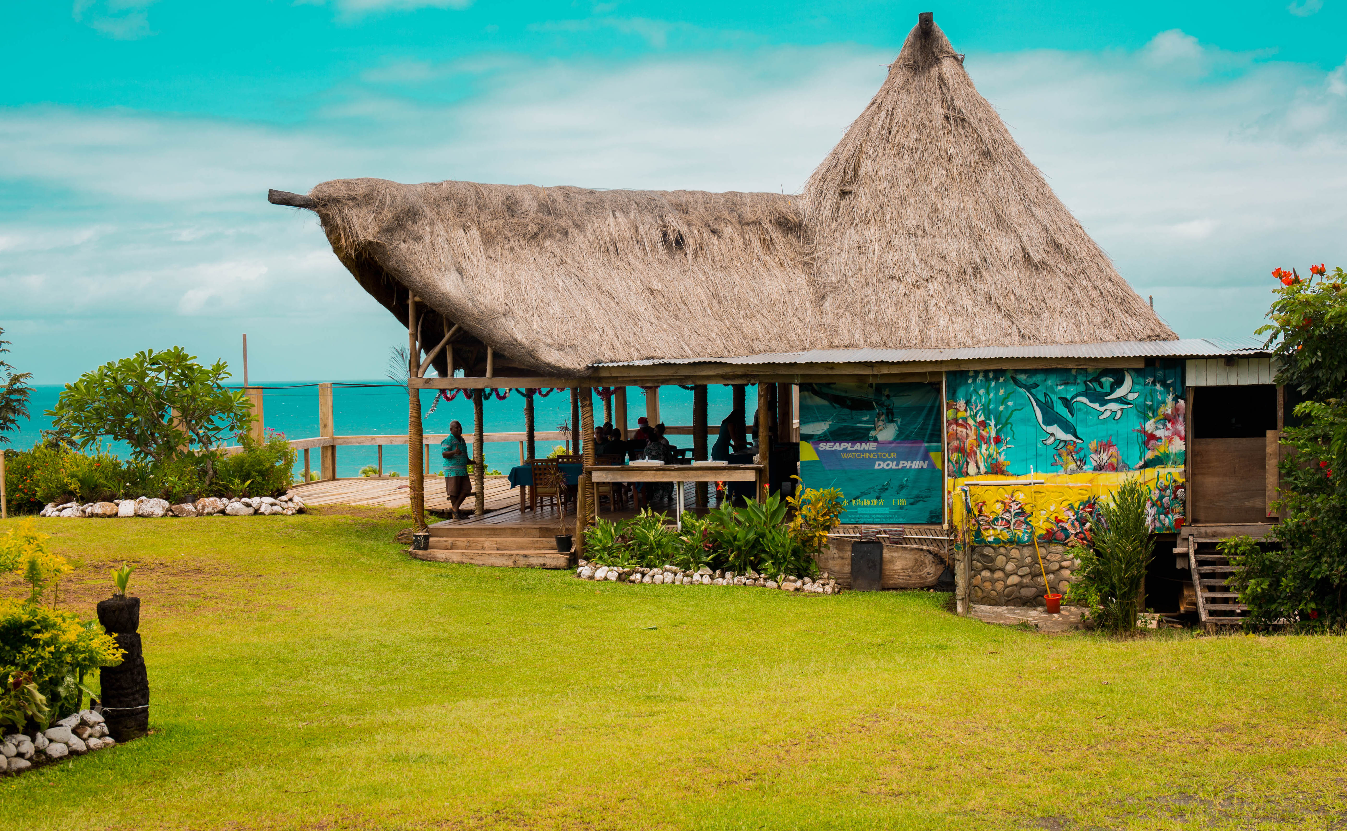 Cottage at the shore of the beach