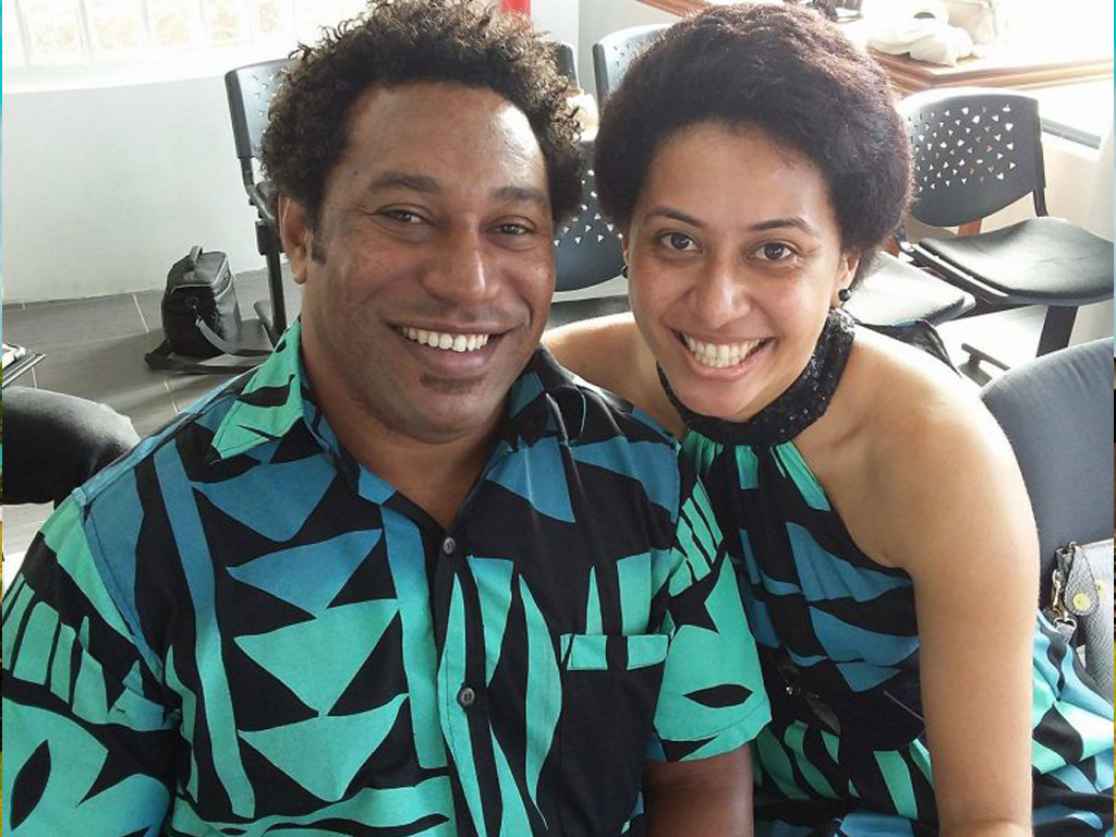 A couple at the reception of their business Takalana Retreat