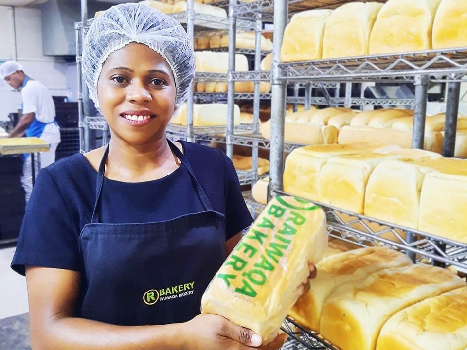 woman working in a bakery