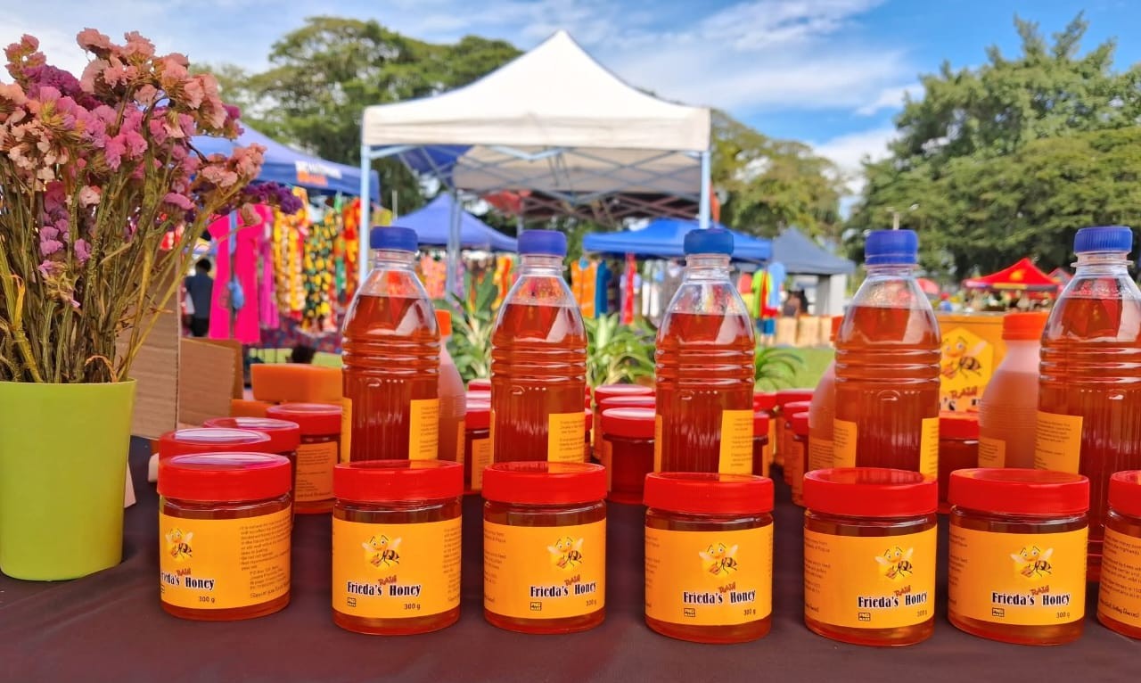 Frieda's Honey Jars at a fair Frieda's Honey Jars at a fair