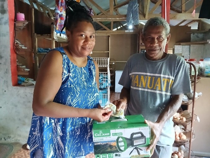 Lemax store owner Irish Mumeg in Vanuatu Lemax store owner Irish Mumeg in Vanuatu