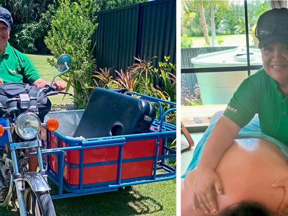 Tou Mose motorbike and massage business, Cook Islands