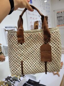 Handwoven pandanus basket bag, Vanuatu